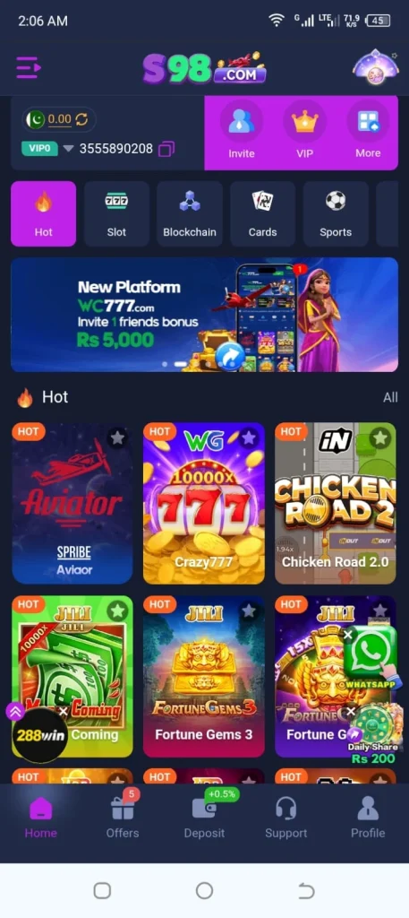 s98 game apk download pakistan